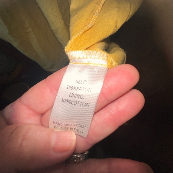 Easel large French yellow and lavender maxi sundress with pockets.crochet lace - Picture 10 of 15